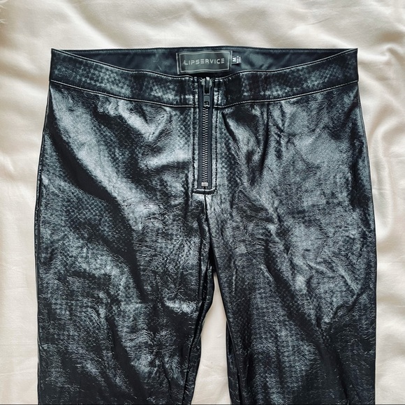 *SOLD * Lip Service Hologram Low-Rise PVC Pants - Picture 2 of 8